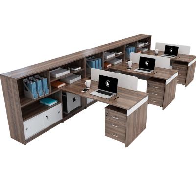 China No pollution fashion use commercial office furniture staff ebony wood computer table desks for office room for sale