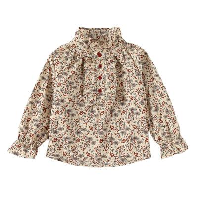 China Anti-wrinkle print fabric poplin printed for children's clothing 100%cotton cotton fabric small multicolor soft breathable floral shirt for sale