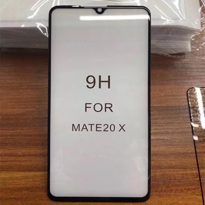 China Real Full Glue 5D Curved Full Cover Tempered Glass Screen Cold Cutting Protector Mobile Phone For Huawei Mate 20 X for sale