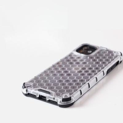 China Shockproof Translucent Cell Phone Case With Non-yellowing Delicate Honeycomb Texture for sale