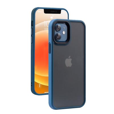 China Anti-drop Manufacturer Matte Mobile Cell Phone Case Non-slip Translucent PC TPU For Apple iPhone 12 11Pro XS XR X Se 8Plus 7 Max Cover for sale