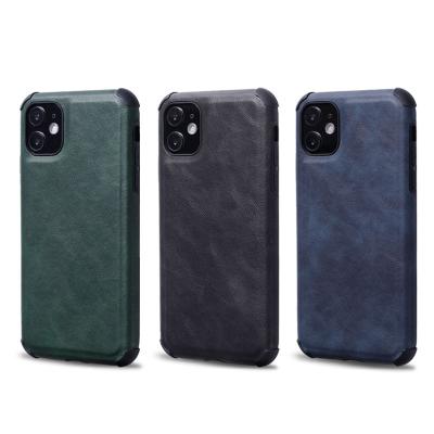 China High Quality Luxury Leather Anti-fall Mobile Cell Phone Cover Anti-fall Phone Case For 12ProMAX/11/XSMAX/XR/X/7Plus MINI Phone CASE for sale