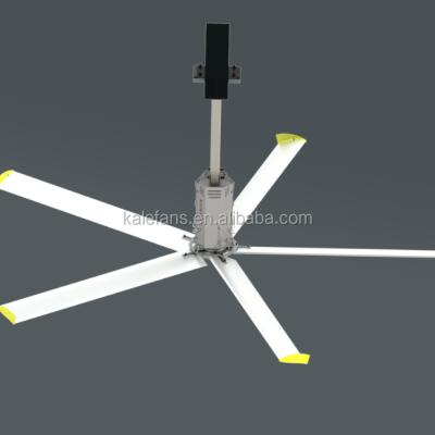 China Large Worshop 7.3M HVLS Large Auto Industrial Ceiling Fan Ventilation Fan Controlled By Stepless Box for sale