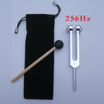 China Professional Cheap Sound Therapy Aluminum Tuning Forks 256hz Aluminum Manufacturing With Carry Bag for sale