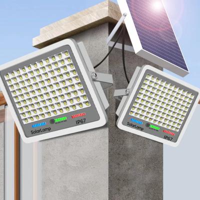 China Garden Led Light Double Head Solar Floodlight 30w 65W 100w 200W 300W Solar Outdoor Lamp For Garden for sale