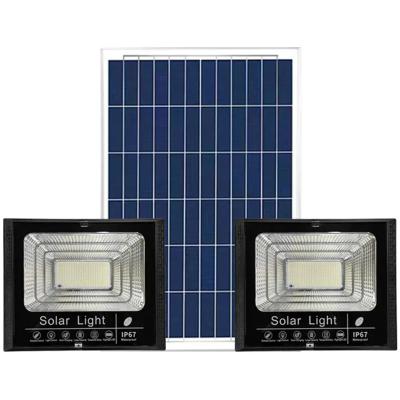 China Garden solar outdoor light Waterproof IP67 Aluminum Solar Garden Lamp 65W 100W 200W LED Solar one panel two light for sale