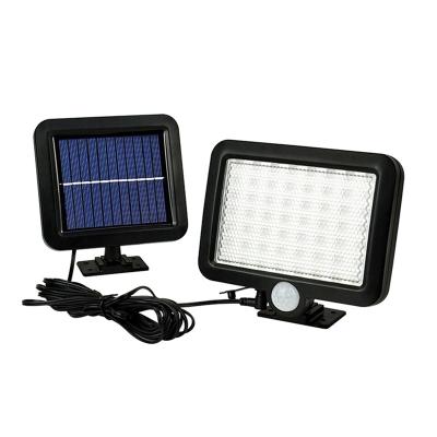 China Garden LED Solar Power PIR Motion Sensor Wall Light 56LEDs Outdoor Security Modern Wall Lamp for sale