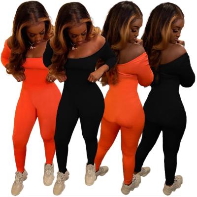 China Wholesale Design QUICK DRY Fashion Women Solid Color Tight Casual Long Sleeve Overalls For Women for sale