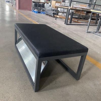 China Retail hot sale shoe china metal fitting bench benches and rack bench fitting room for sale