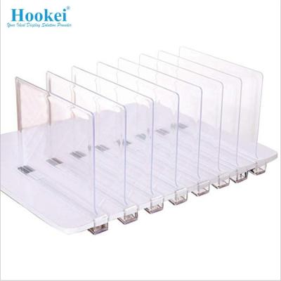 China Supermarket Clear Retail Clear Cabinet Acrylic Storage Shelf Dividers for sale