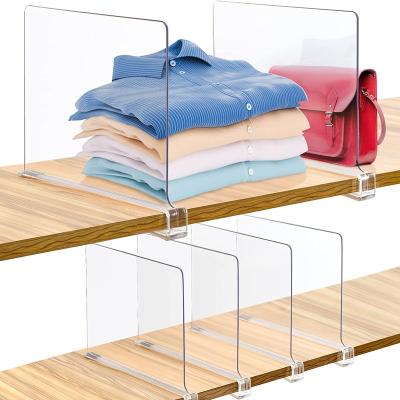 China Wholesale Clear Acrylic Adjustable Cabinet Shelf Dividers for sale