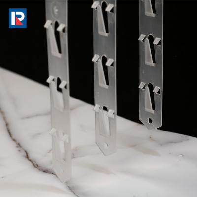 China Retail Application Wholesale Plastic PP Hanging Clip Strip 12 Hooks For Supermarket POS System for sale