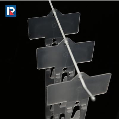 China Retail Application PP Hanging Rack 12 Hangers Plastic Retail Product Merchandise Display Clip Strips for sale