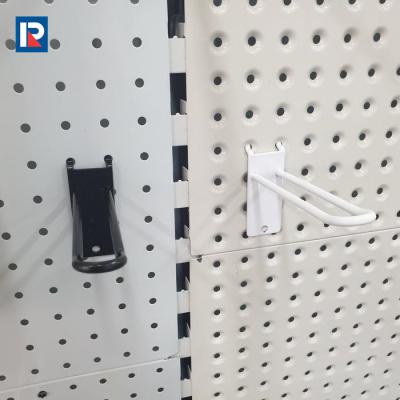 China Supermarket Goods Display Scanner - 8 Hole Back Plate Metal Pegboard Display Hooks for sale