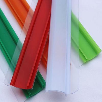 China PVC Transparent Shelf Data Label Label Holder Strip Plastic Price Tag Holder for sale