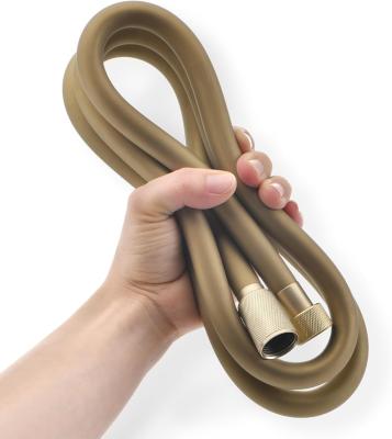 China Briskspring Flexible Silicone Shower Hose in Brushed Gold en venta