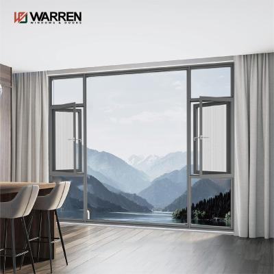 China Aluminum Casement Windows Swing Soundproof And Heat Insulation Casement Fabric Windows With Mosqui To Net for sale