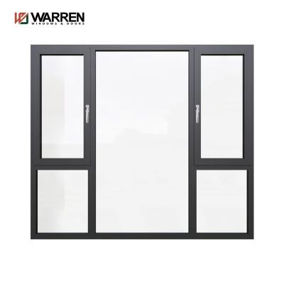 China Modern Home Casement Swing Door System Windows With Mosquito Net Double Glass Gray Aluminum Window for sale