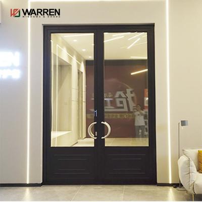 China Factory Sale French Hinged Aluminum Door Double Patio Waterproof Heat Insulation Glass Doors for sale