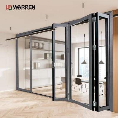 China American Standard Waterproof Customized Double Glass Aluminum Folding Folding Door for sale