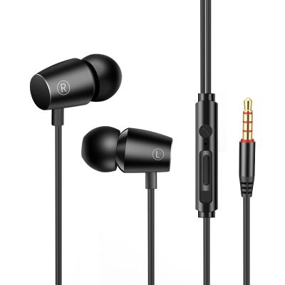 China In-ear Metal Wired Earbuds Headphones Extra Bass With Comfortable Lightweight Headphones With Volume Control for sale