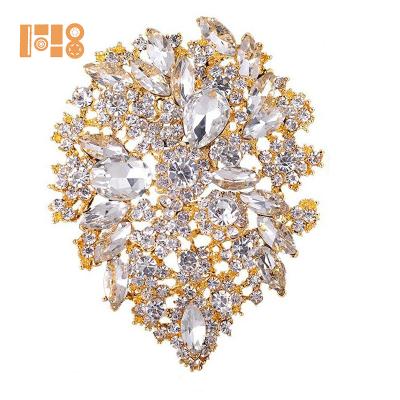 China Wholesale ALLOY Brooch Large Wedding Pins, Large Crystal Rhinestone Brooch Pins For Wedding Decoration for sale