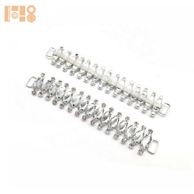 China Wholesale Diamante Bra Buckle Slider Rhinestone Nickel Free Connector For Bikini Clasp Swimwear Accessories for sale