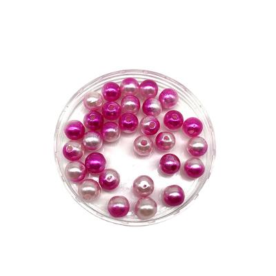 China Best Selling 6mm/8mm ABS Pearl Beads Flat Back With Hole For Jewelry Making DIY for sale