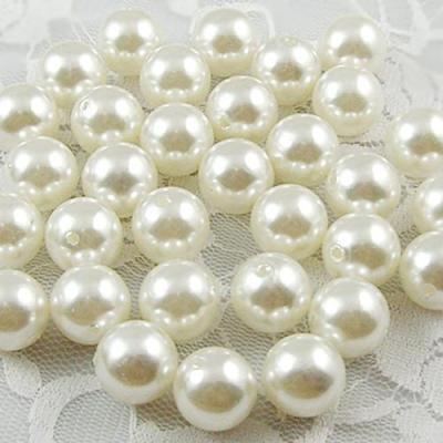 China Round Without Holes 5mm White Plastic Faux Pearl Around Loose Beads For Decoration for sale