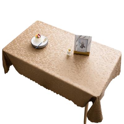 China Custom Size Rectangle Waterproof Tablecloth For Wedding Party Embroidery Table Cover Luxury Waterproof Oil Proof for sale