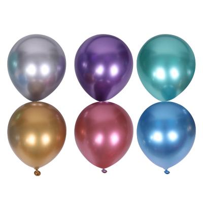 China Decorative Manufacturer Made Birthday Party Decoration Wedding Room Layout Wedding Supplies Chrome Latex Metallic Balloon for sale