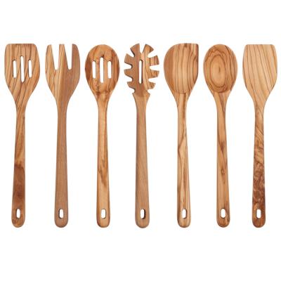 China Sustainable Factory Supplying Outdoor Professional Wooden Cookware Kitchen Cooking Spoons for sale