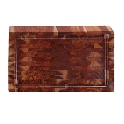 China Sustainable Promotion High Quality Kitchen Cutting Storing Thick Board Wooden Rectangle Cutting Board for sale