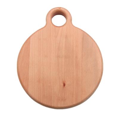 China Viable Customize Rubber Wood Food Chopper With Round Handle Kitchen Take Care Of Cutting Board for sale