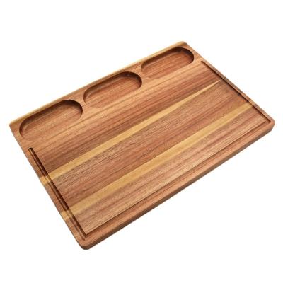 China Best Quality Sustainable Home Kitchen Large Rectangle Wooden Cutting Board With Juice Groove for sale