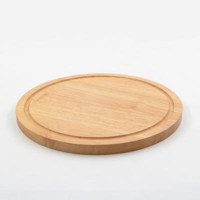 China Viable Round Cheese Serving Table Sign with Wooden Rotating Tray Cutting Board for sale