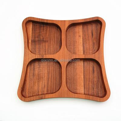 China Sustainable Food Tray Wood Tray Serving Tray Wooden Walnut Factory Price for sale