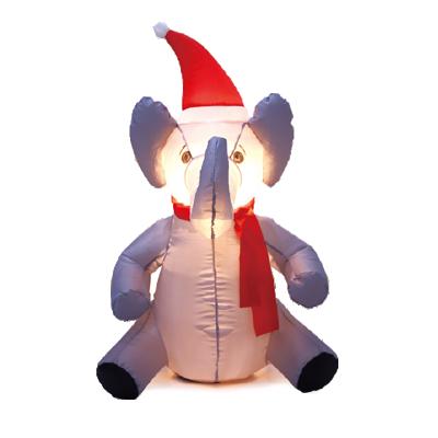 China Polyester Fiber 3 Feet 90cm Inflatable Christmas Outdoor Animal Elephant For Christmas Decoration for sale