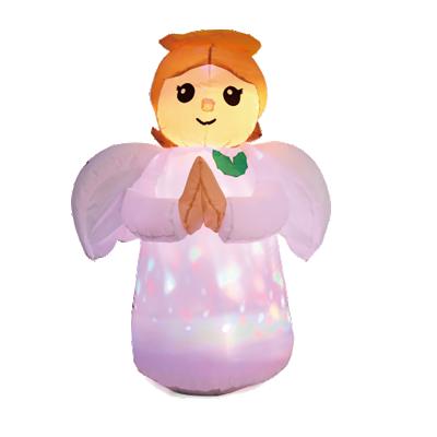 China 3' 90cm Angel Multi Color Disco Light Inflatable Indoor Polyester Fiber Christmas Airblown for Xmas Decoration for sale