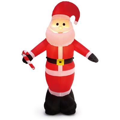 China 2019 Ft 180 Cm 2019 Popular Christmas Santa Claus Inflatable Santa With Small Cane From Polyester Fiber 6 Color for sale