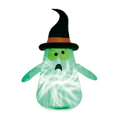 China 4 Outdoor Feet 120cm Halloween Inflatables Whit Ghost Light Show Outdoor Decoration for Halloween for sale