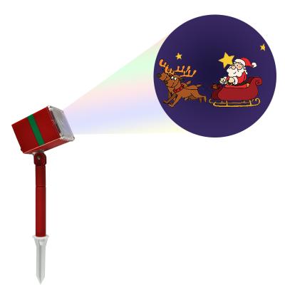 China Newest Hot Outdoor LED Projector LED Projector Gift Box Muti-color Animated Parachute Santa For Christmas Decoration for sale