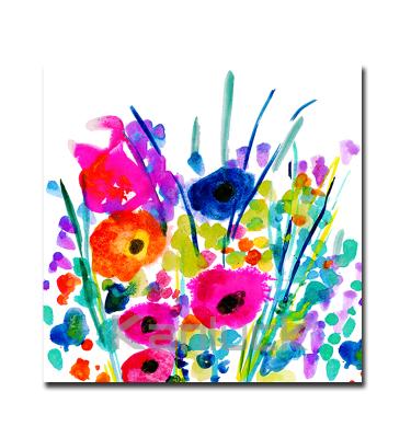 China Modern Flowers Painting Print on Wrapped Canvas for sale