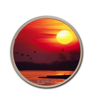 China Modern Sunset Photographic Image Printed Around Art for sale