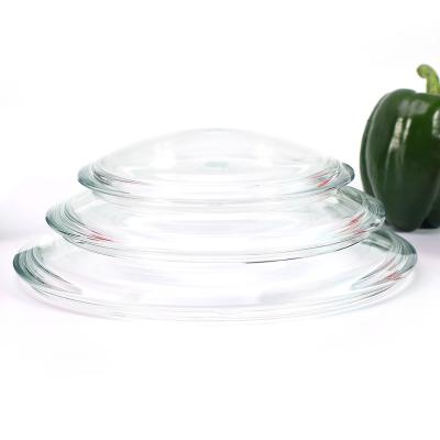 China Viable Tempered Glass Lid Without Rim Arched Glass Cooking Pot Lid For Cookware for sale