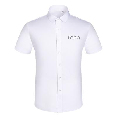 China Custom Non Sleeve Bamboo Shorts Men High Quality Natural Iron Anti-pilling Fiber Breathable Business Shirts for sale