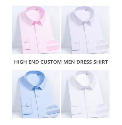 China Men Skin Cotton Polyester 40s Anti-pilling Professional Uniforms Lightweight Soft Breathable Business Shirts for sale