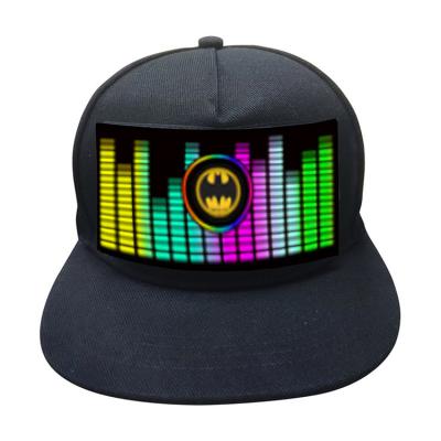 China Wholesale Flash Sound Activated Party Hats Can Be Custom EL Panel For Adults EL Panel Led Light Up Hats Hat Cap For Night Club Costumes Hat for sale