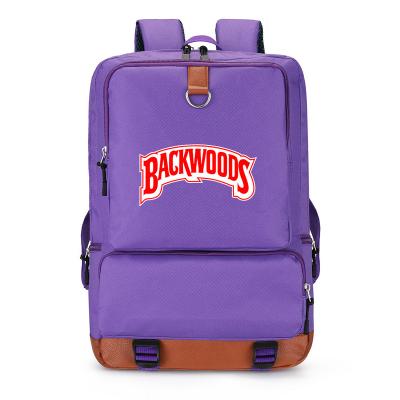 China 2022 Waterproof Backwoods Pattern Backpack Smell Proof Printing Popular Fashionable Oxford Fabric Travel Bag Laptop Shoulder Bag for sale