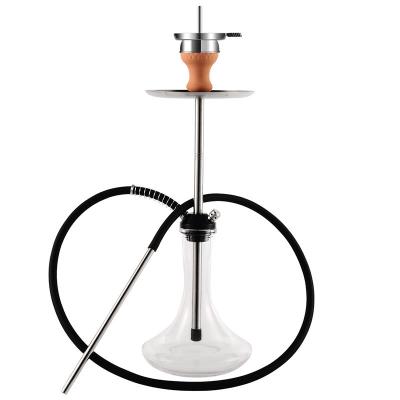 China Wholesale Customizable Logo Stainless Steel Full Set Funny Hookah Hookah Smoke Factory 58CM Hole 2 Hole Smoke for sale